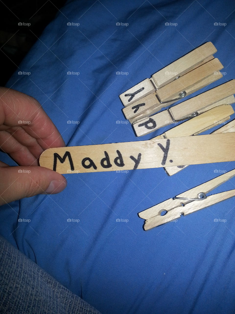 Name Memorization. Use popsicle sticks to help children learn their name.