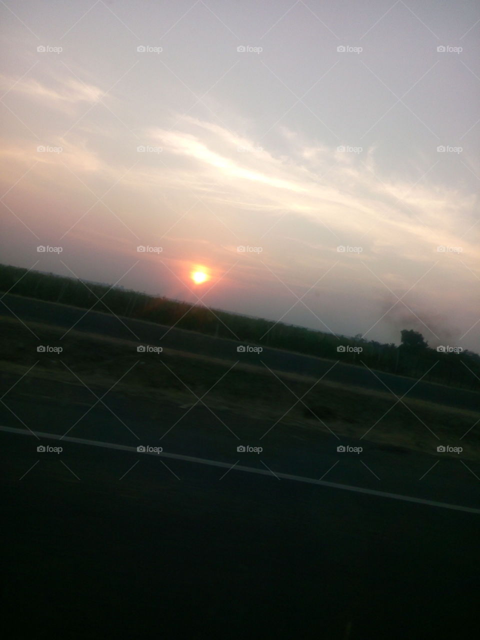 sunset  sky view