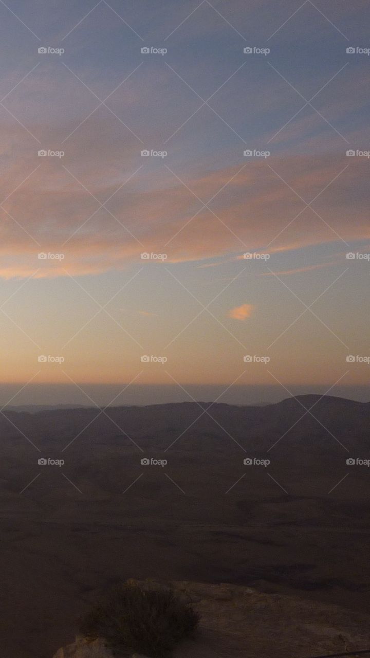 Sunrise Over A Crater