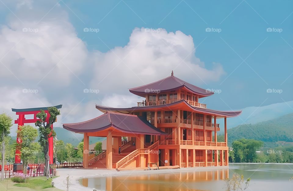 ancient japanese temple tourist attraction