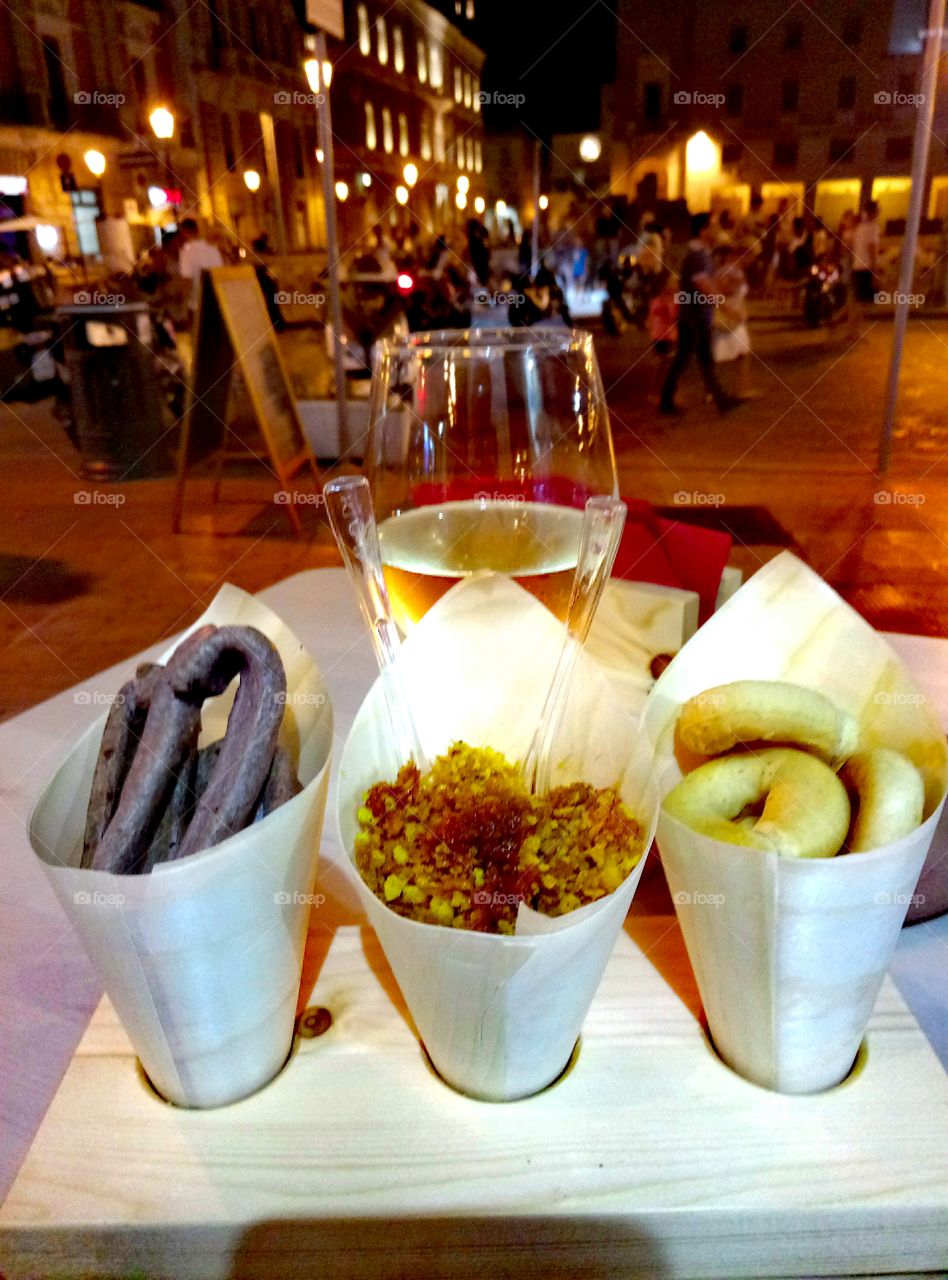 Finger foods in Lecce, Italy