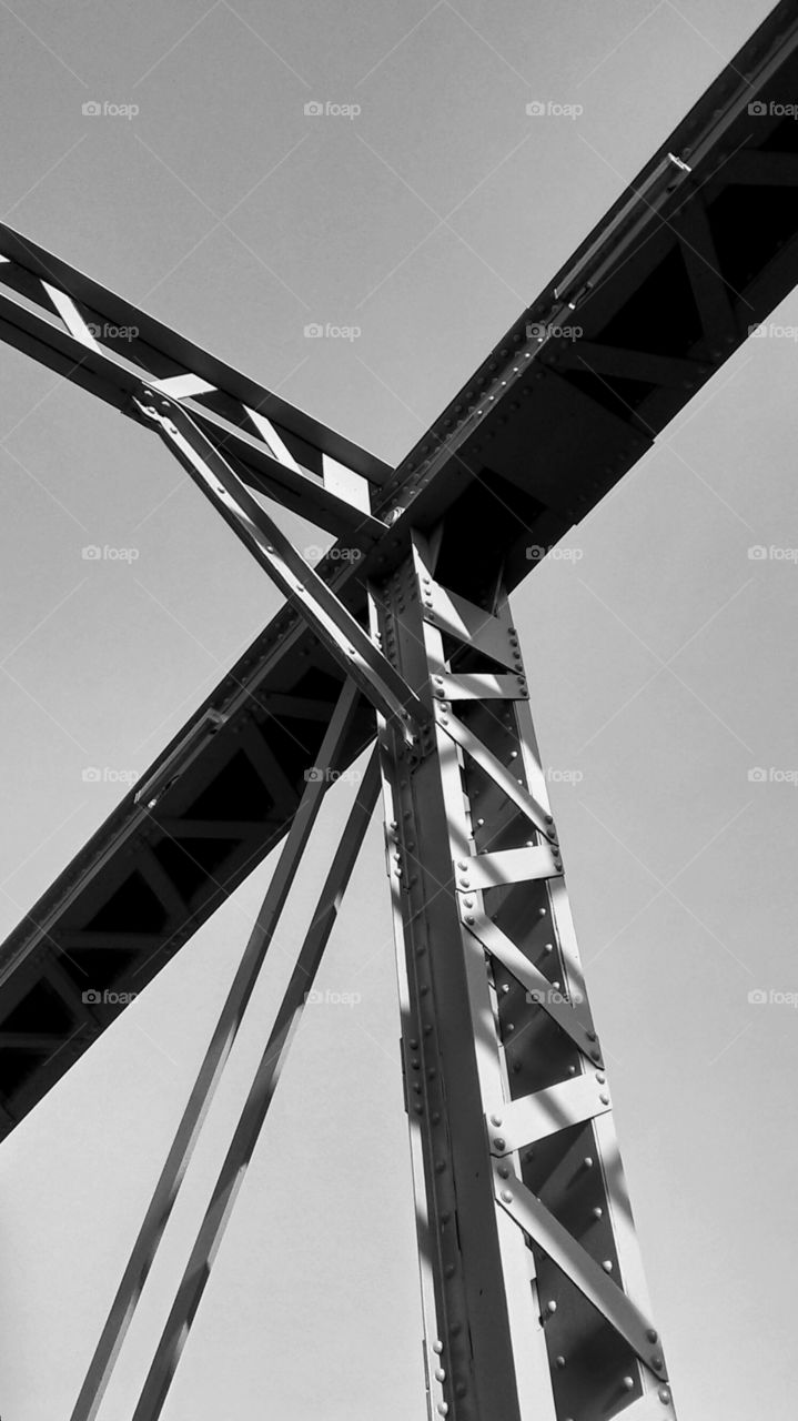 Bridge, No Person, Sky, Architecture, Steel