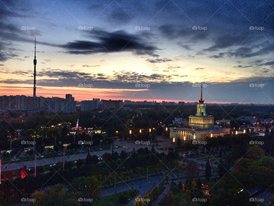 Moscow, Russia from the Ferris wheel 