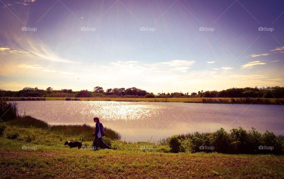 Sunset, Dawn, Lake, Landscape, Water