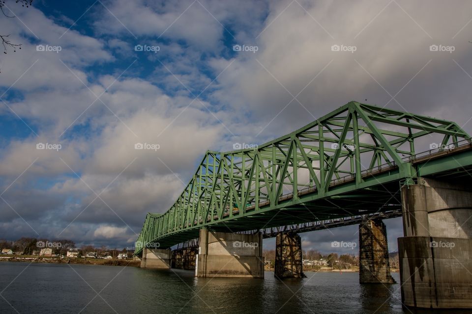 Green bridge in Marietta, Ohio 