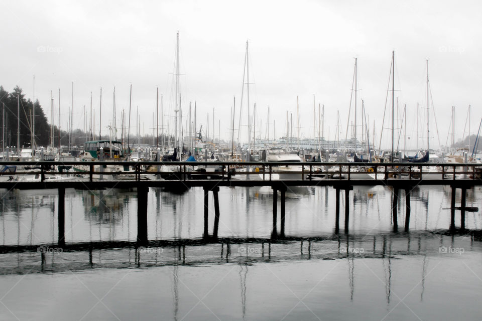 Water, Reflection, Pier, Sea, Harbor