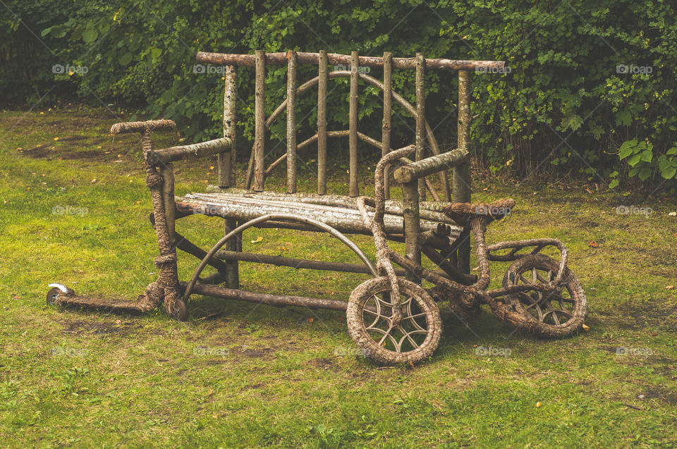 Cart, No Person, Farm, Wood, Grass