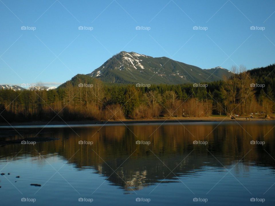 Mountain reflection in a lake