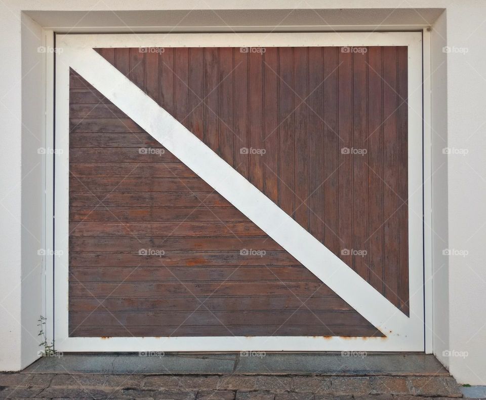 A garage door