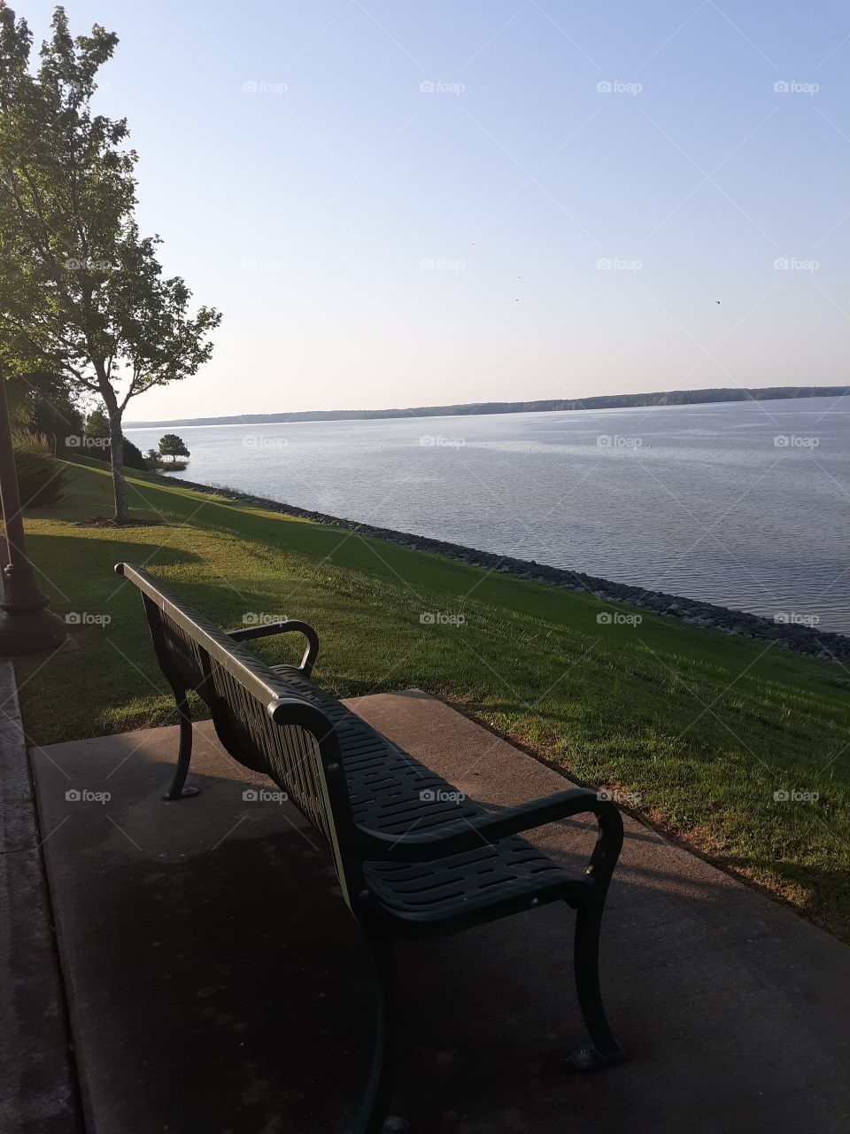 Let's sit and talk overlooking lake