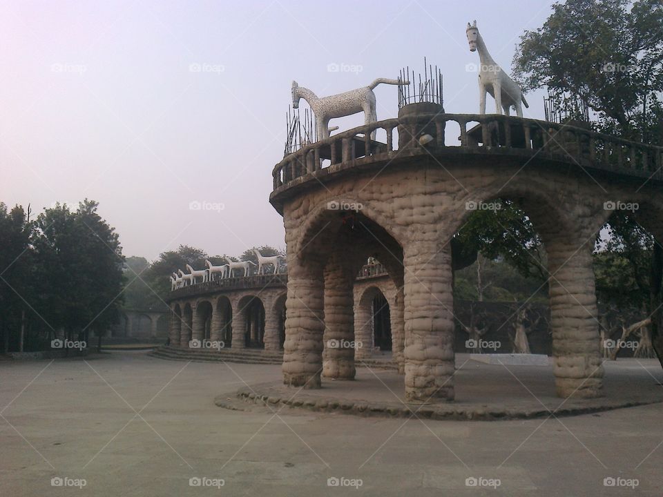 Rock Garden Chandigarh, is a sculpture garden made from waste material- A best tourist spot. Founded by NEK CHAND.