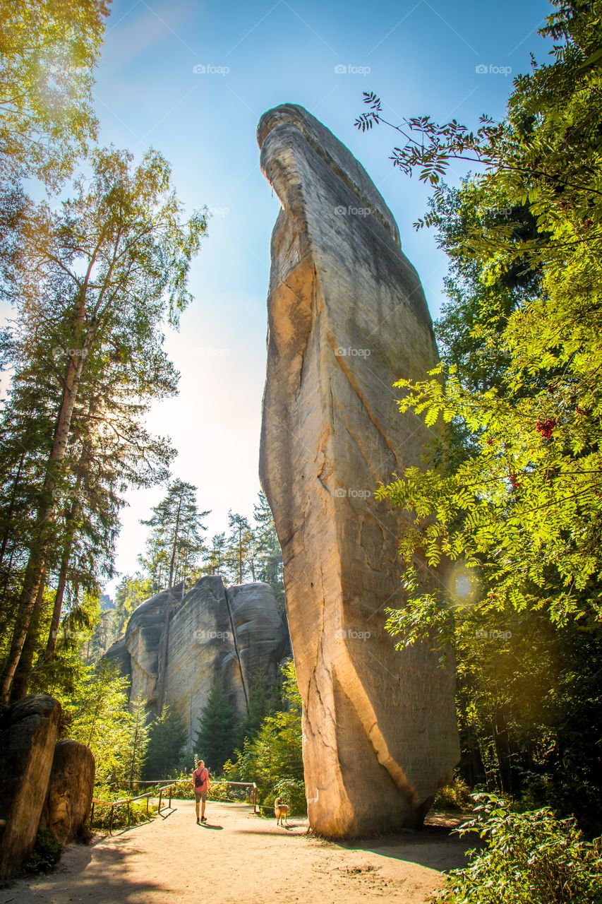 sandstone rocks in the national park Adersbach Czech 