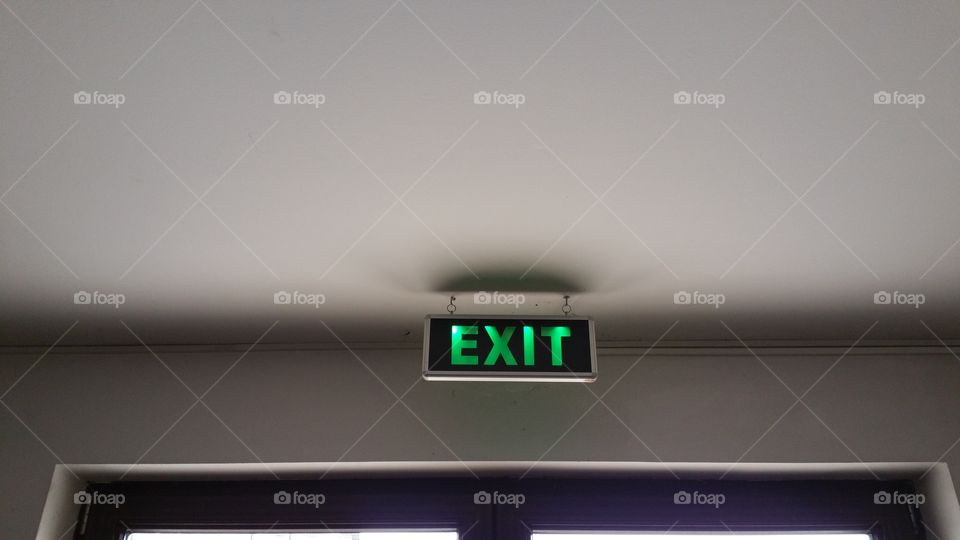 Exit sign