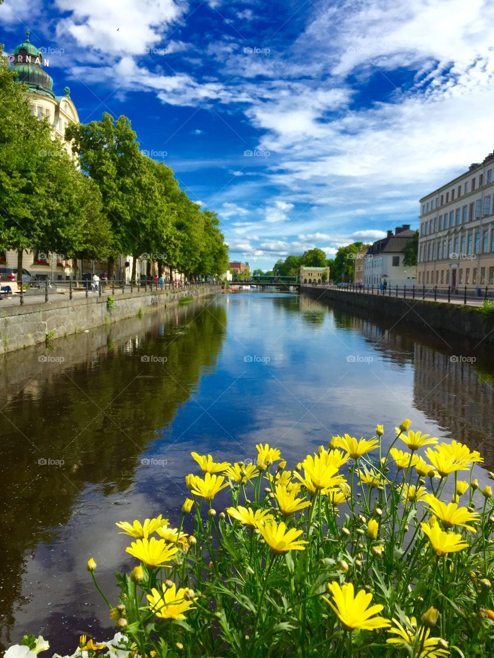 Summer in Uppsala. On the water through Uppsala