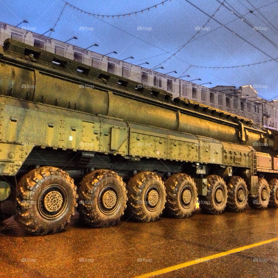 Rehearsal of the military march in Russia, 9 May