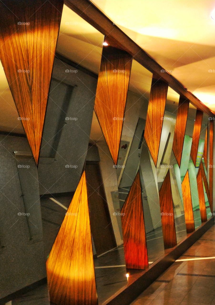 Abstract triangular mirrors