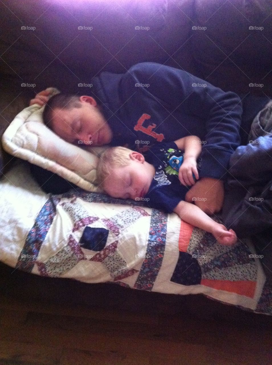 Father and son just worn out