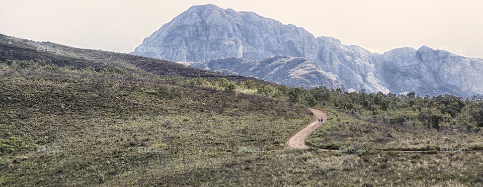 Mountain scenery and a path