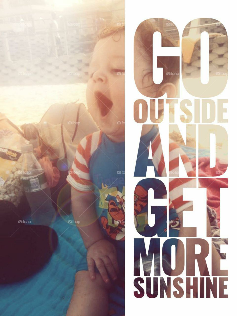 Some words of wisdom from my little boy Callen James Stewart. Soak up some sun, but make sure to use that all important sunscreen whilst doing so.