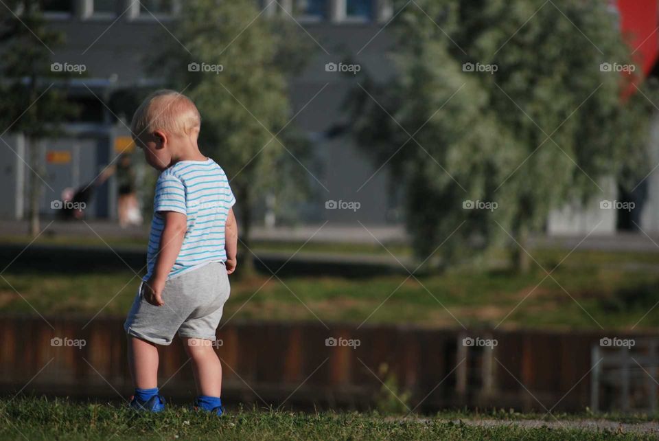 Boy on a stroll