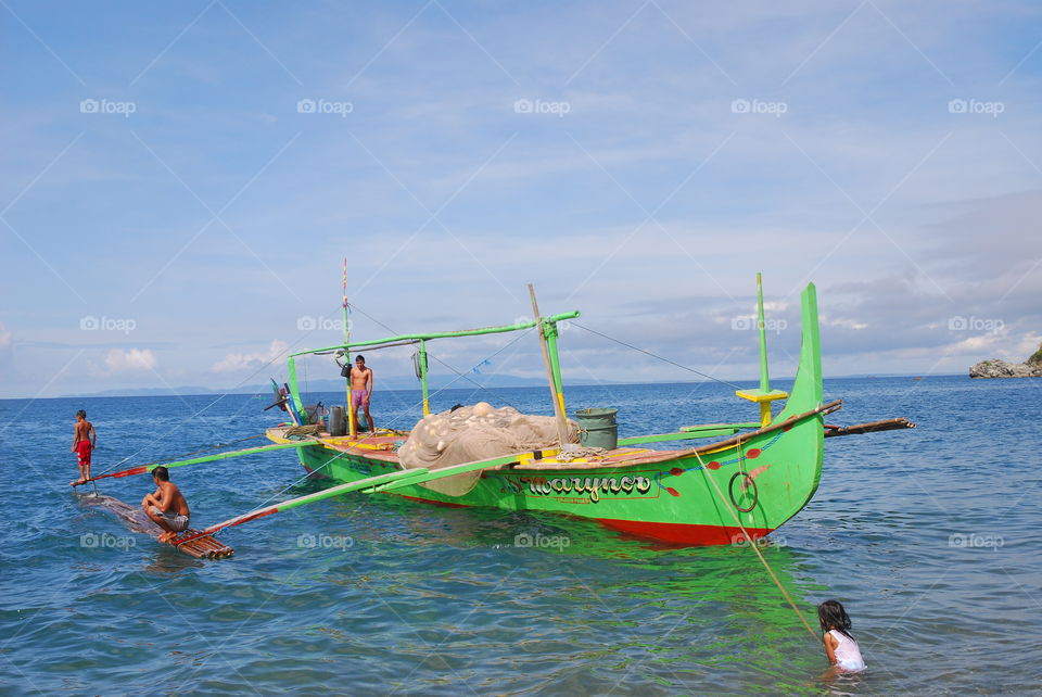 Legazpi, Albay  
Boat and Sea