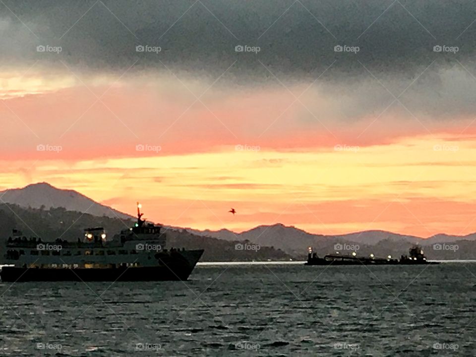 San Francisco Bay at Sunset, July 2018