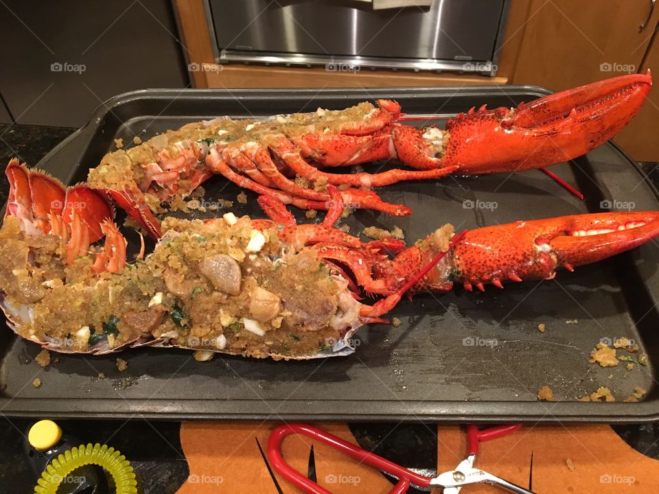 Stuffed Baked Lobster