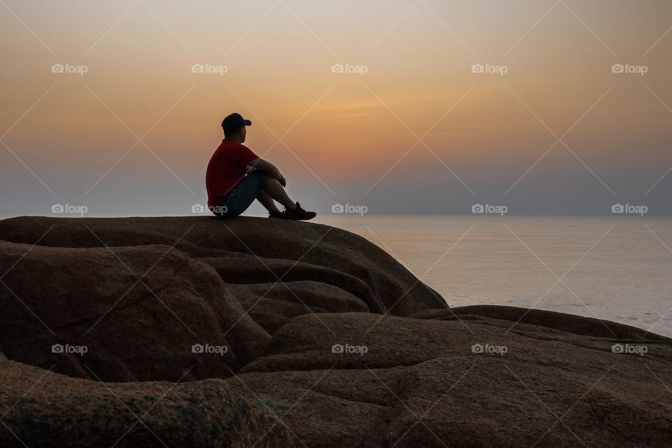 Alone at Sunrise Dawn