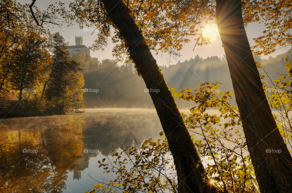 Trakošćan Castle in Croatia, county hrvatsko zagorje