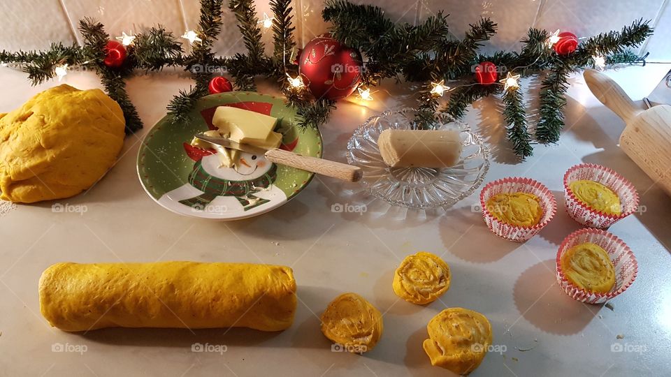 Preparing snacks for Santa , Saffron buns