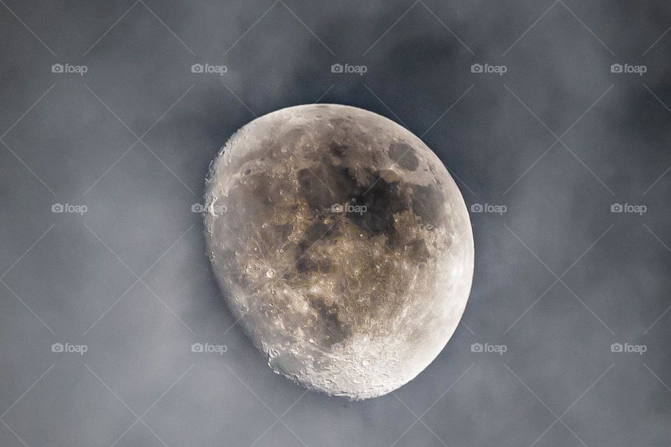 Emerging Moon from the Rainy sky