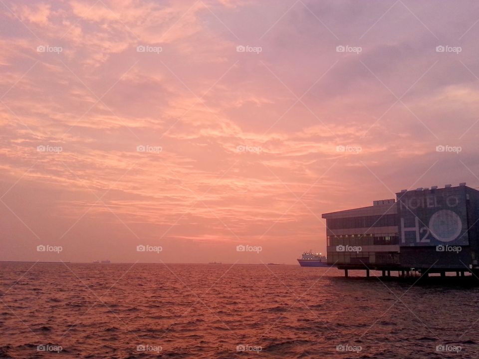 Sunset Reflection Horizon