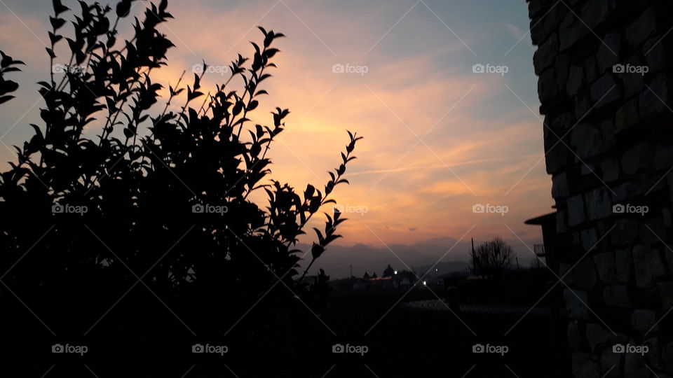 sunset from my garden