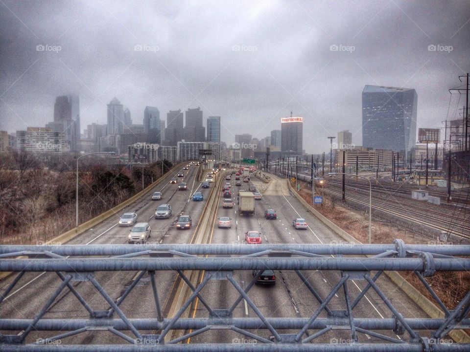 Schuylkill Expressway in the fog