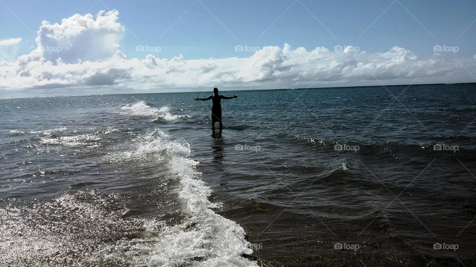 In the sea