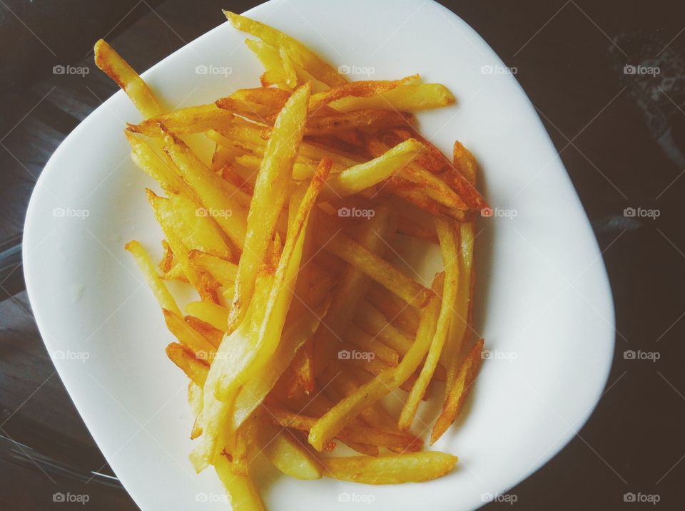 Homemade fries. My-student food 