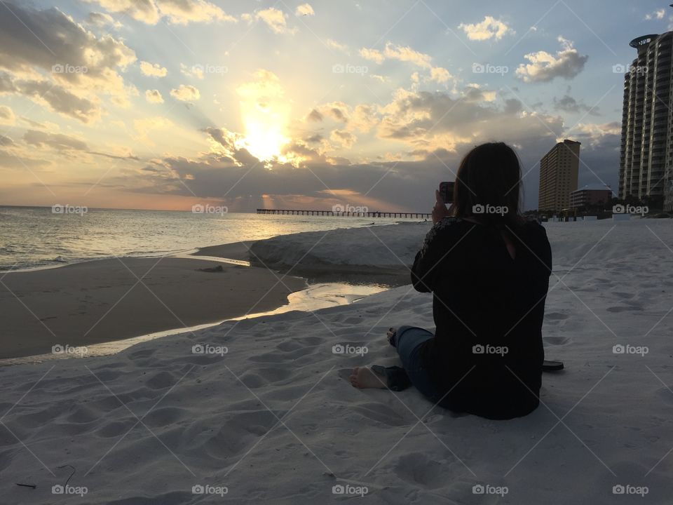 Captured my two favorite things in the world my wife and a good sunset