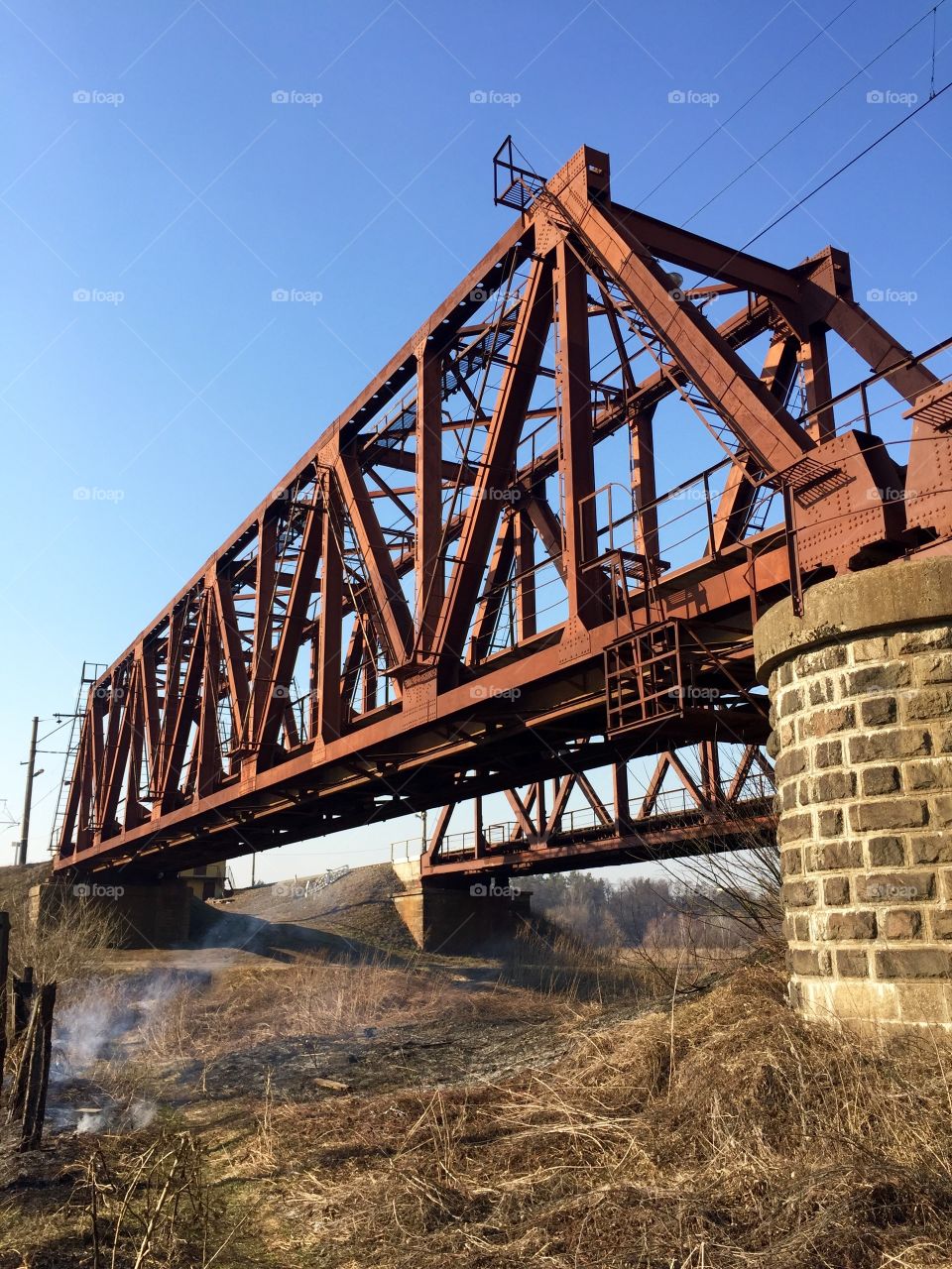 Railway bridge over river