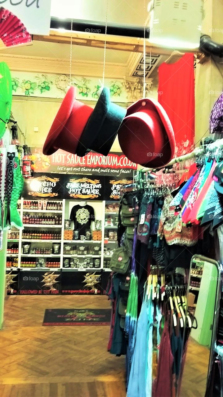 Hats and Scarfs Display 


