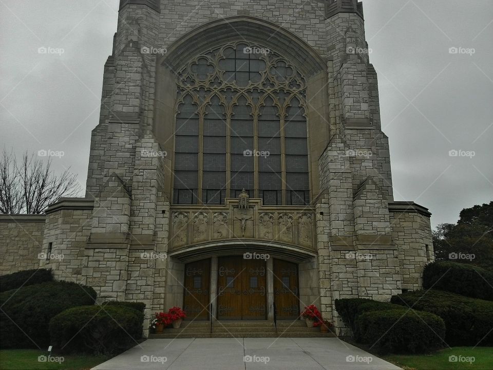 gothic church. a cathedral in the midwest