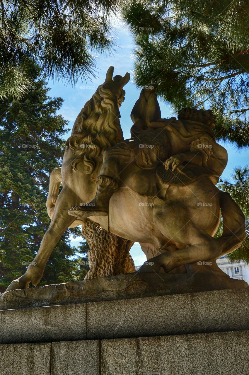 Statue at Sabatini Gardens. Statue at Sabatini Gardens, Royal Palace, Madrid