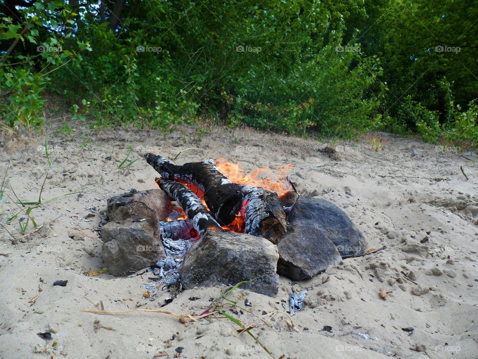 Bonfire on the beach