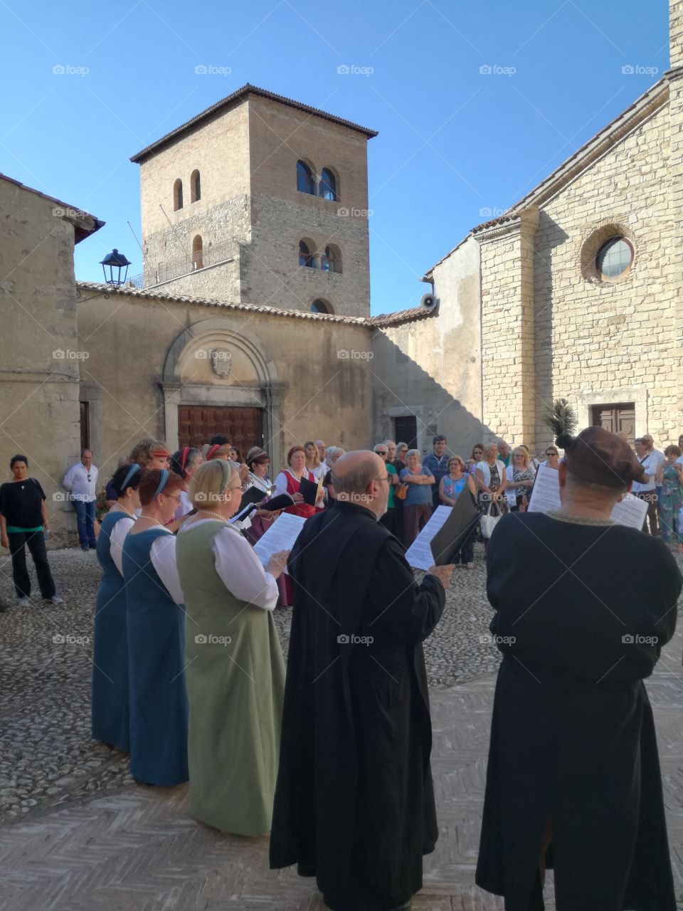 A choir in the sanctuary