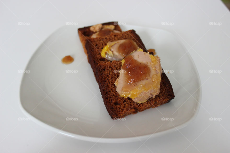 French foie gras (liver pate from force-fed ducks)