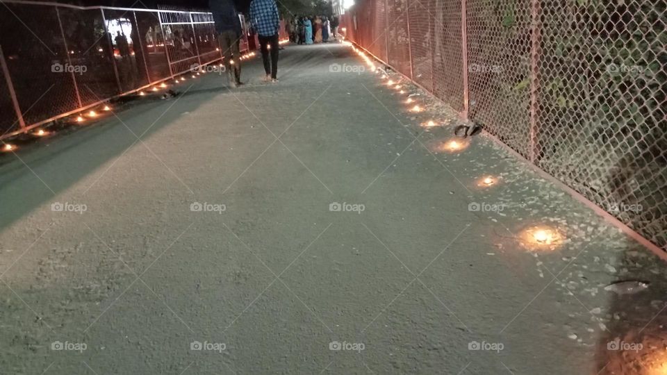 CANDLES LIGHTING IN TEMPLE