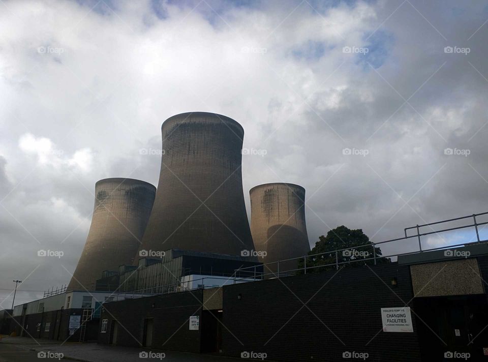 power station. cooling towers fiddlers ferry Warrington
