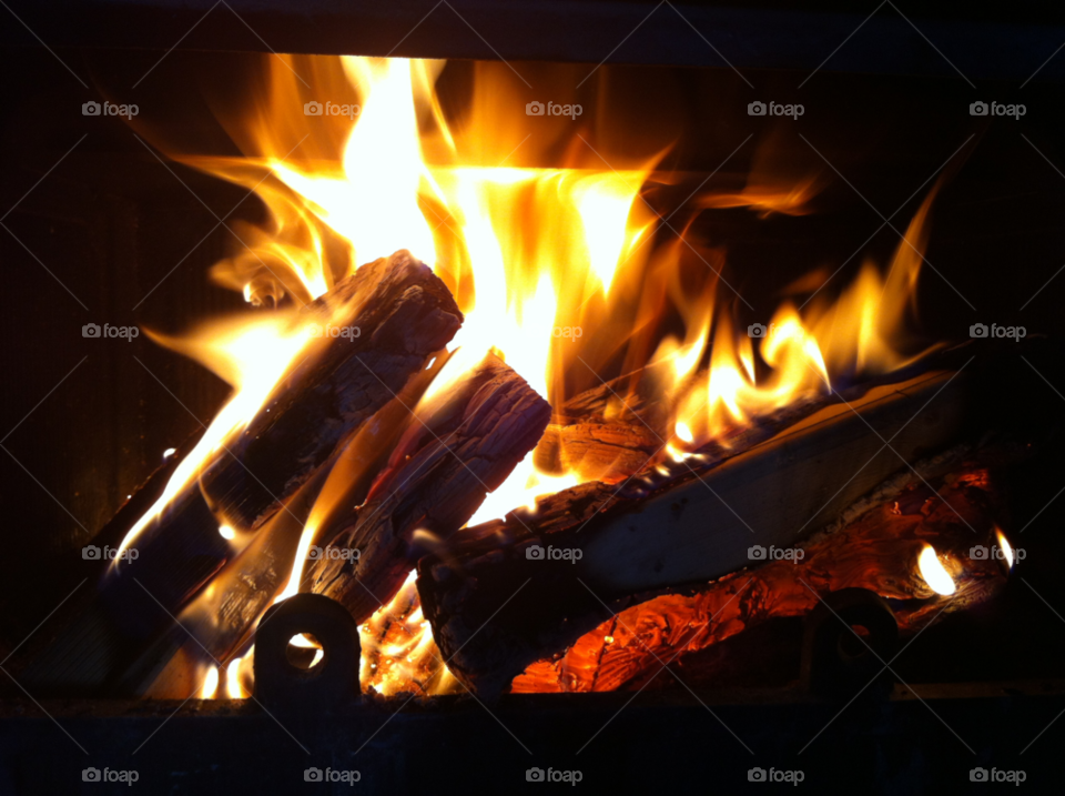 hot fire warm stove by AnnOstby