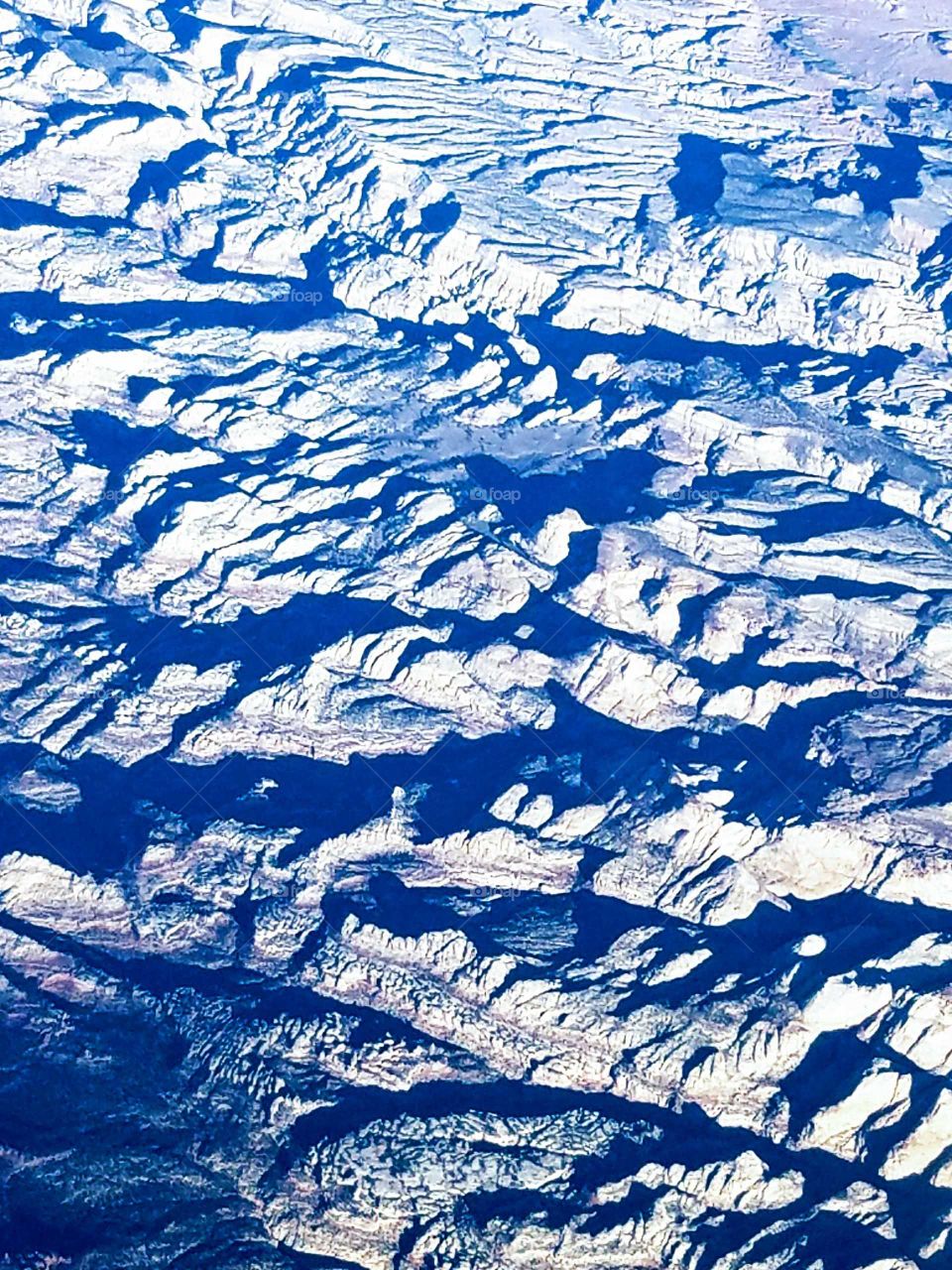 Flying over Rocky Mountains