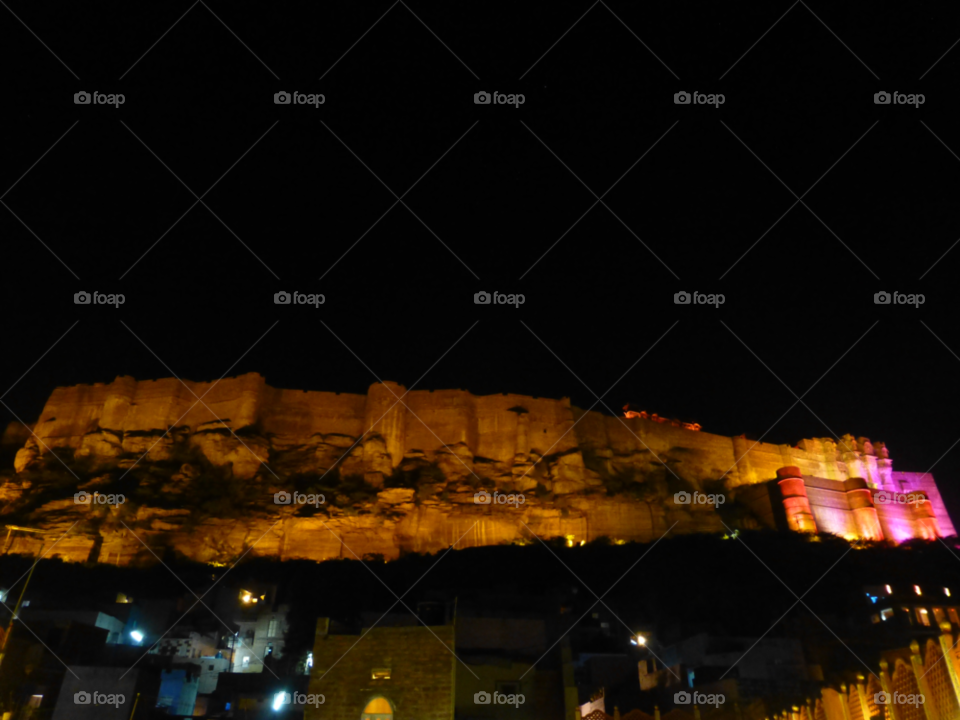 mehrangarh fort jodhpur india landscape night lights by rookemj162