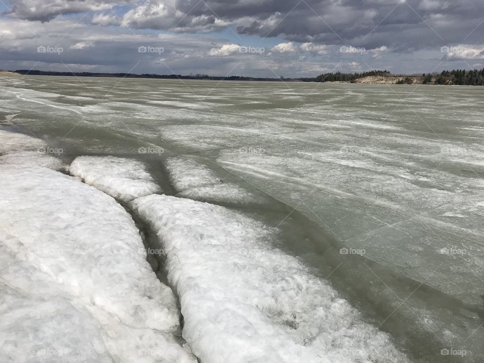 Canadian Ice break up on river